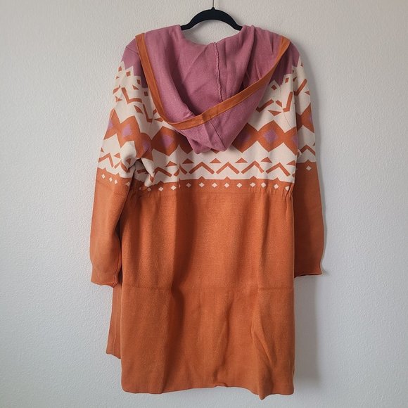 Torrid Everyday Plush Anorak Hooded Cardigan Sweater Plus Size 3X Orange - Picture 2 of 7